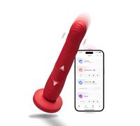 LOVENSE Gravity Bluetooth Godemichet Réaliste Télescopique, Vibromasseurs Feminin à Distance avec Ventouse, Modes de Vibration Personnalisés Illimités, Jouets Sexuels pour Femme