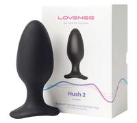 LOVENSE Hush 2 L - petit vibromasseur anal rechargeable (57 mm) - noir