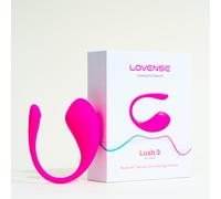 Lovense Lush 3 connecté - œuf vibrant - 100 % étanche, rechargeable USB, connecté à l'application, 18 cm - Rose