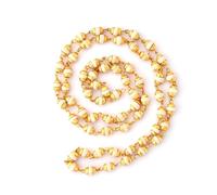 LOVENSPIRE Tulsi Mala Collier de perles de basilic sacré de 4,8 mm - Chapelet bouddhiste tibétain avec capuchons dorés pour Pooja méditation yoga lièvre Rama Hare Krishna, 4.8 mm x 12 inches, Perles