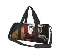 Lover Bulldog - Sac de voyage rond pliable pour le week-end, le week-end, le sport, la gym, noir, taille unique, Noir , Taille unique