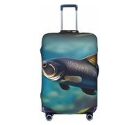 Lover Dog Paw Housse de protection pour boîte de voyage, housse de valise, housse de protection pour valise de 45,7 à 81,3 cm, Poisson-chat subaquatique, L