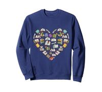 Lover of Books Heart Reader Book Lover Sweatshirt