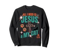 Lover Religious Cat Lover All I Need Is Jesus And My Cats Sweatshirt