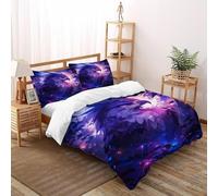 LOVEROGD Aigle forêt Housse De Couette 3 Pièces Animal Themes Wildlife Imprimé De Couvre-Lit Microfibre Adulte avec Fermeture Éclair Et Taies d'oreiller Double(200x200cm)