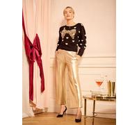 loveroses Love & Roses Faux Leather Wide Crop Trousers doré FR 48 (EU 46)