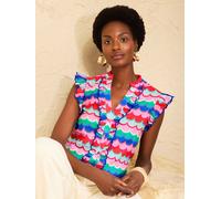 loveroses Love & Roses Flutter Sleeve Blouse bleu FR 42 (EU 40)