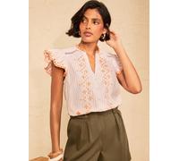 loveroses Love & Roses Flutter Sleeve Blouse naturel FR 52 (EU 50)