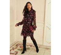 loveroses Love & Roses Ruffle Drop Waist Mini Dress Noir FR 42 (EU 40)