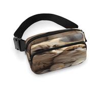Lovers Cat Sac banane avec sangle réglable pour sports de plein air randonnée Blanc 20 x 13 cm