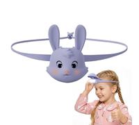 LOVERUIS Lampe Frontale Enfant lampe frontale rechargeable avec tête orientable à 90°, lampe frontale pour camping, cadeau d'anniversaire pour garçons et filles, cadeau (Bunny)