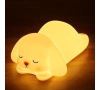 LOVERUIS Veilleuse, veilleuse d'allaitement pour enfant, jolie lampe de chevet, en silicone, rechargeable, tactile, LED à intensité variable, avec minuterie 1/3 heure, cadeau pour bébé, fille, garçon