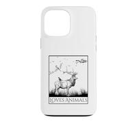 Loves Animals Nature Wildlife Graphic of Deer and Birds Coque pour iPhone 13 Pro Max