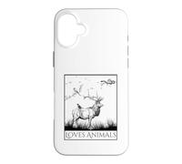 Loves Animals Nature Wildlife Graphic of Deer and Birds Coque pour iPhone 16 Plus