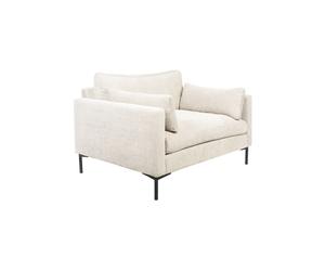Loveseat 1,5 places en tissu crème Summer