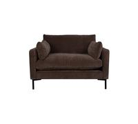 Loveseat 1,5 places en tissu marron foncé Summer