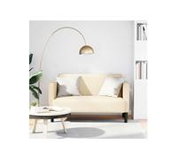 vidaXL Canapé Causeuse crème 109 cm Tissu Velours côtelé, Causeuse, canapé, canapé rembourré, canapé 2 Places, Couche, siège de Salon