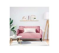 vidaXL Canapé causeuse 4100590 109 cm velours rembourré rose