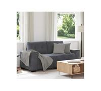 Loveseat bank 140 cm fluweel donkergrijs4105123