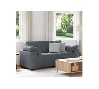 vidaXL Canapé causeuse 140 cm velours gris foncé