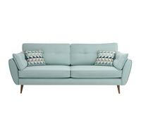 Loveseat Sofa, Mid Century Modern Decor Love Seat Sofas and Couches Comfy Linen with Spring Cushion, Solid Wood Frame, for Bedroom(2,2.2m)