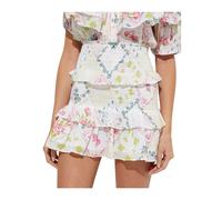 Loveshackfancy - Jupe Mini Florale Style Sicily - Femme - Jupes - Blanc - Taille: 36 FR