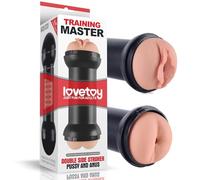 LoveToy Masturbateur Training Master – Double plaisirs Vagin & Anus, Souple, Sensation réelle