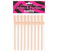 Lovetoy - paille en forme de pénis réaliste - couleur chair