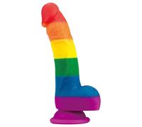 Lovetoy Prider - gode réaliste - silicone - 19cm - arc-en-ciel