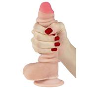 Lovetoy Sliding-Skin - Dildo double couche - 18cm (naturel)