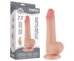 Lovetoy Sliding-Skin - gode ventouse double-couche - 19,5cm (naturel)
