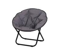 Loveuse fauteuil rond de jardin fauteuil lune papasan pliable grand confort 80L x 80l x 75H cm grand coussin fourni oxford gris