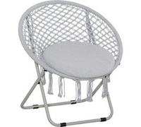Outsunny - fauteuil design en métal - 77 x 64 x 78 cm - gris