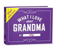 LOVEVIBE Livre « What I Love about Grandma » - Cadeaux pour grand-mère, cadeaux de Noël pour grand-mère, cadeaux d'anniversaire pour grand-mère, cadeaux d'anniversaire à remplir le journal vierge