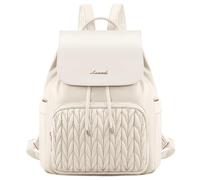 LOVEVOOK Petit sac à dos pour femme - Étanche - Sac à dos de ville - Sac à main 2 en 1 - Mini sac à dos - Élégant pour les loisirs, l'école, les voyages, le travail, beige, 35,6 cm (14"), Moderne