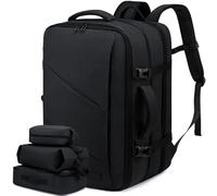 LOVEVOOK Sac à Dos Cabine Grand 30L, Sac à Dos Voyage Avion Antivol, Bagage à Main Homme Femme, Sac Ordinateur Portable 15.6 Pouces Travail Résistant Aux Éclaboussures Noir