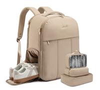 LOVEVOOK Sac à dos de voyage bagage à main avion grand sac à dos pour ordinateur portable 17,3" Sac à dos de voyage Sac à dos de cabine pour femme pour voyage, travail, weekend, kaki
