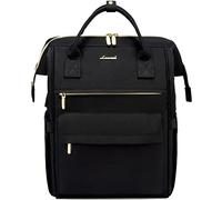 LOVEVOOK Sac a Dos Femme, 15,6 Pouces Imperméable pour Ordinateur Portable Elegant Antivol Avec Port de Charge USB & PC Compartiment pour Collège Voyage Loisir Travail Affaire, Noir
