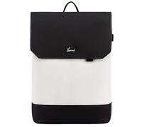 LOVEVOOK Sac à Dos Ordinateur Portable Femme 15.6 Pouces, Sac a Dos Femme Antivol Imperméable Avec Compartiment pour Collège Voyage Loisir Travail Affaire, Beige Noir