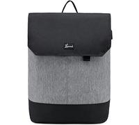 LOVEVOOK Sac à Dos Ordinateur Portable Femme 15.6 Pouces, Sac a Dos Femme Antivol Imperméable Avec Compartiment pour Collège Voyage Loisir Travail Affaire, Gris Noir