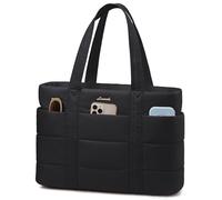LOVEVOOK Sac Cabas Femme, Grand Format Sac a Main, Sacs Cabas Ordinateur Portable, Sac de Cours Sac Fourre Tout Sacs Sacoche Pour Travail étudiant Université Affaires Business (Noir, 15,6 pouces)