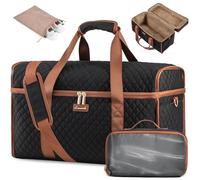 LOVEVOOK Sac de Voyage Femme, Grand Ouverture Sacs Weekend Bagage Cabine Avion Sac Maternité de Sport Travel Bag Compartiment Chaussures pour Danse Infirmiere Piscine