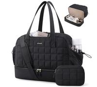 LOVEVOOK Sac de voyage léger pour femme - Sac de clinique de naissance - Sac de sport avec compartiment à chaussures et compartiment humide - Sac à main pour voyage en avion, Noir-1, L