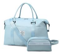 LOVEVOOK Sac de voyage pour femme pour salle de sport, pour naissance, hôpital, voyage week-end, sports de piscine, bagages à main, bleu ciel, M, Moderne