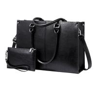 LOVEVOOK Sac pour Ordinateur Portable Femme Grand 15,6 Pouces Cuir PU Shopper à Main Bandoulière Crossbody Tote de Travail Serviette pour Business Enseignant Bureau École