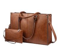 LOVEVOOK Sac pour Ordinateur Portable Femme Grand 15,6 Pouces Cuir PU Shopper à Main Bandoulière Crossbody Tote de Travail Serviette pour Business Enseignant Bureau École