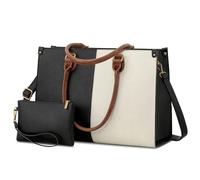 LOVEVOOK Sac pour Ordinateur Portable Femme Grand 15,6 Pouces Cuir PU Shopper à Main Bandoulière Crossbody Tote de Travail Serviette pour Business Enseignant Bureau École