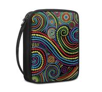 Lovewang Couverture Bible Abstract Bleu Vert Pochette Livre en Tissu Toile Polyeste avec Poignée et Fermeture éclair Housse de Protection pour Bible pour Femme Hommes 27.5x22.5x5.5 cm