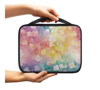 Lovewang Couverture Bible Jaune Vert Floral Pochette Livre en Tissu Toile Polyeste avec Poignée et Fermeture éclair Housse de Protection pour Bible pour Femme Hommes 27.5x22.5x5.5 cm