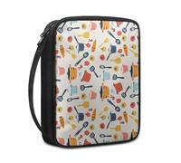 Lovewang Couverture Bible Pot Jaune Rouge Pochette Livre en Tissu Toile Polyeste avec Poignée et Fermeture éclair Housse de Protection pour Bible pour Femme Hommes 27.5x22.5x5.5 cm